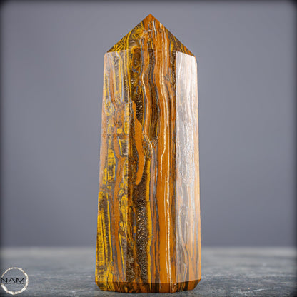Natürlicher Tigerauge-Obelisk - 899,97g