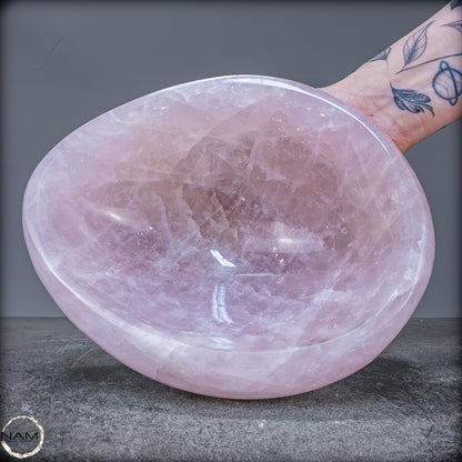 Natürliche Rosenquarz Schale / Schüssel - 3483,31g