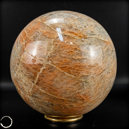Natürlicher Pfirsich-Mondstein Kristall-Kugel -1915,17g