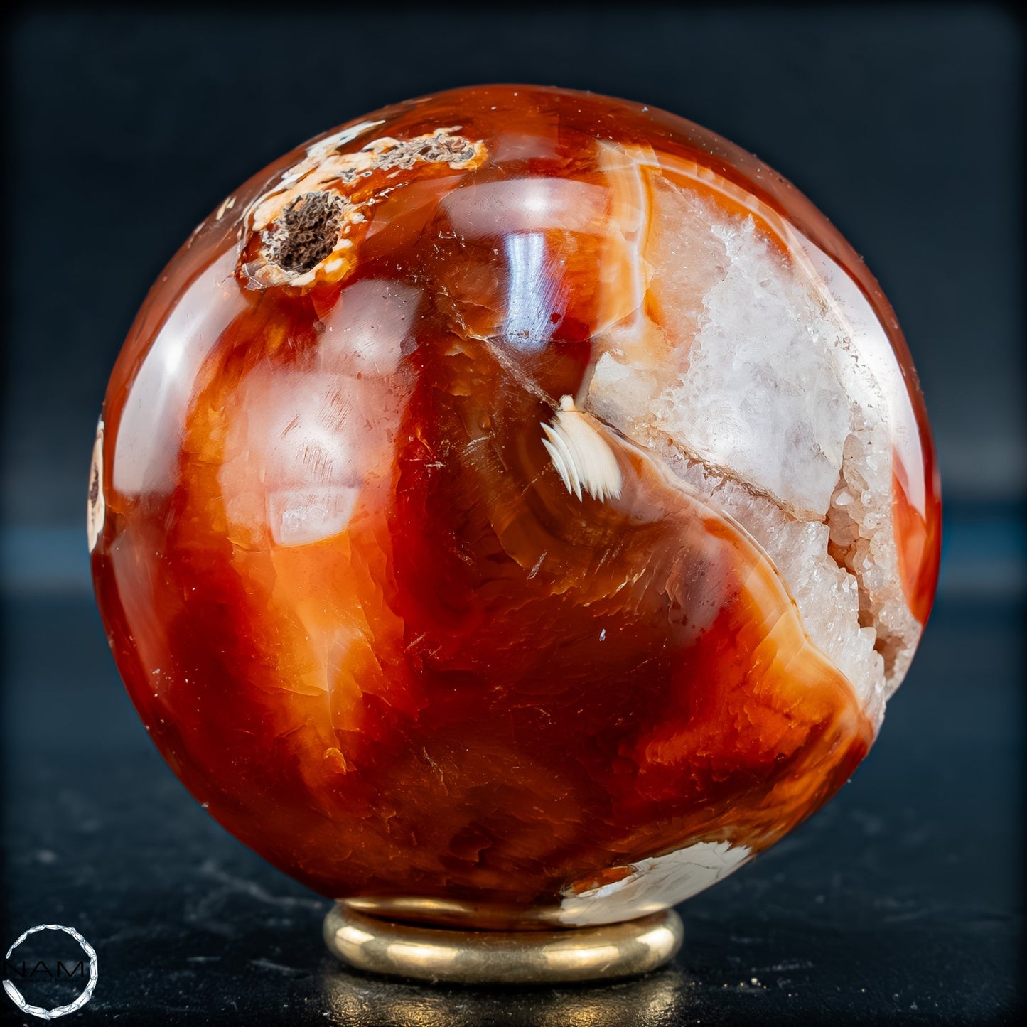 Natürliche Mehrfabige Carneol Kristall Kugel - 379,69g