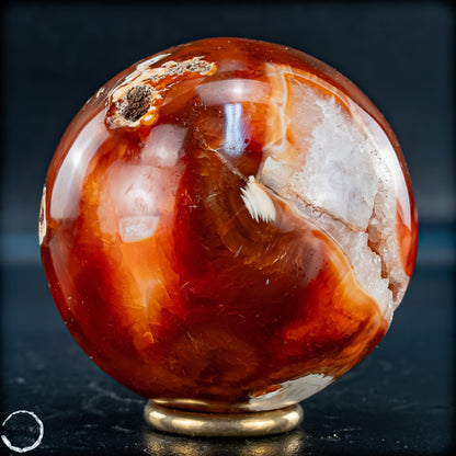 Natürliche Mehrfabige Carneol Kristall Kugel - 379,69g