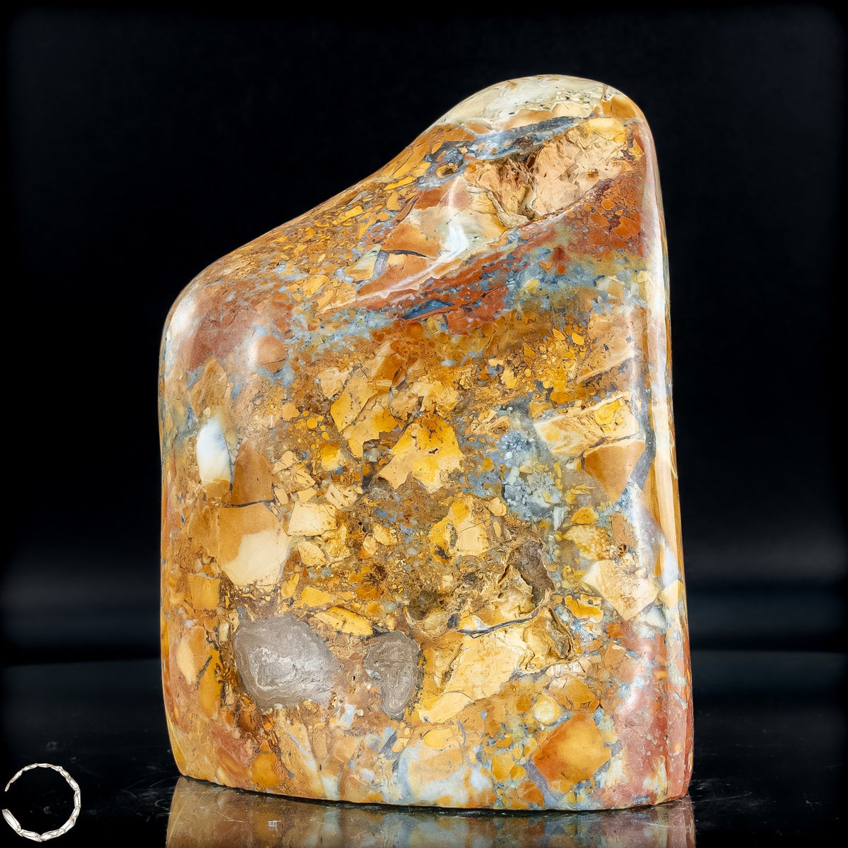 Natürliche Indonesische Picture Jasper-Kristall Freiform – 866,28g