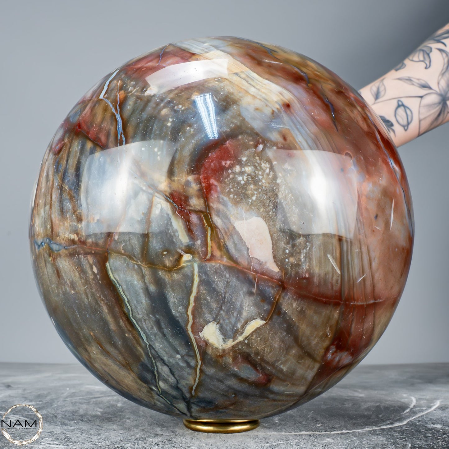 Natürliche Ocean-Jaspis-Achat Kugel 12489,33g