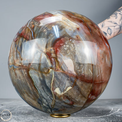 Natürliche Ocean-Jaspis-Achat Kugel 12489,33g
