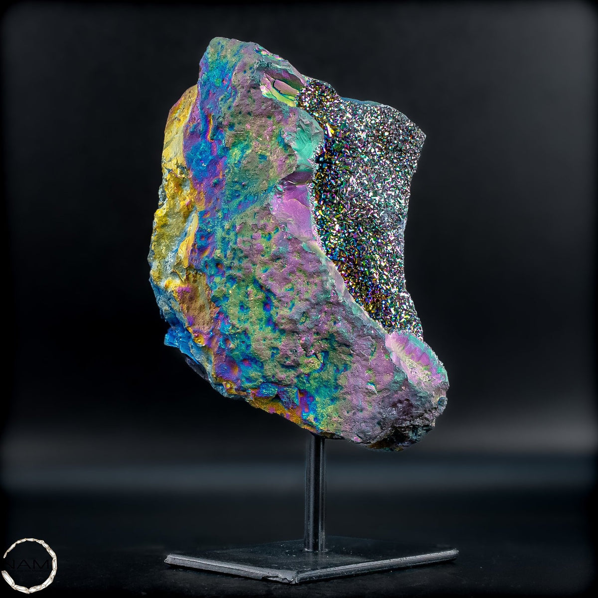 Kristall-Aura-Amethyst auf Ständer –797,79g