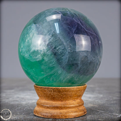 Natürliche Lila-Grüne Fluorit Kugel, China - 539,72g - 68,8mm