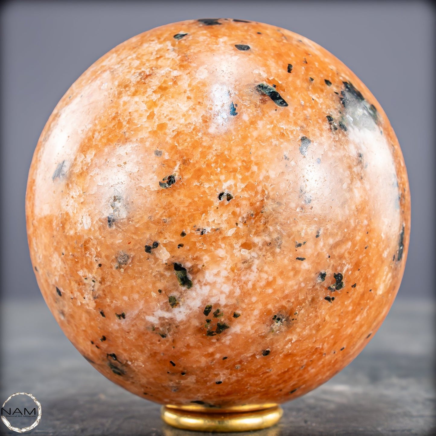 Natürliche Orangencalcit  Kristall-Kugel - 887,33g