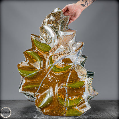 4-Augen-Jaspis Flamme – Eindrucksvolle Natursteinskulptur -54620,57g