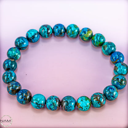 Exklusives Azurit-Malachit-Chrysokoll Armband - 26,85g 134,25ct