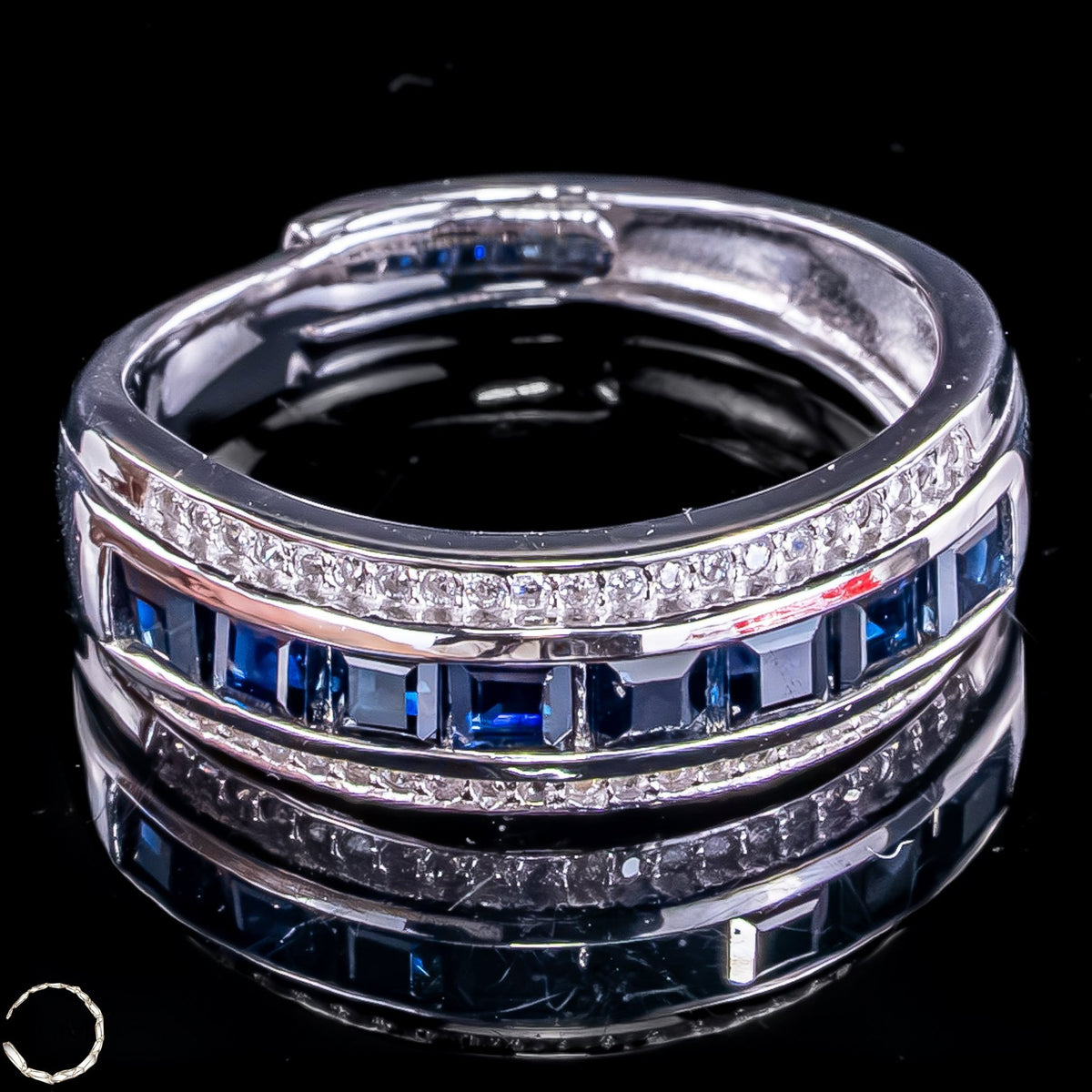 Strahlende Eleganz – Exklusiver Saphir-Ring aus 925er Silber -4,10g 20,5 ct