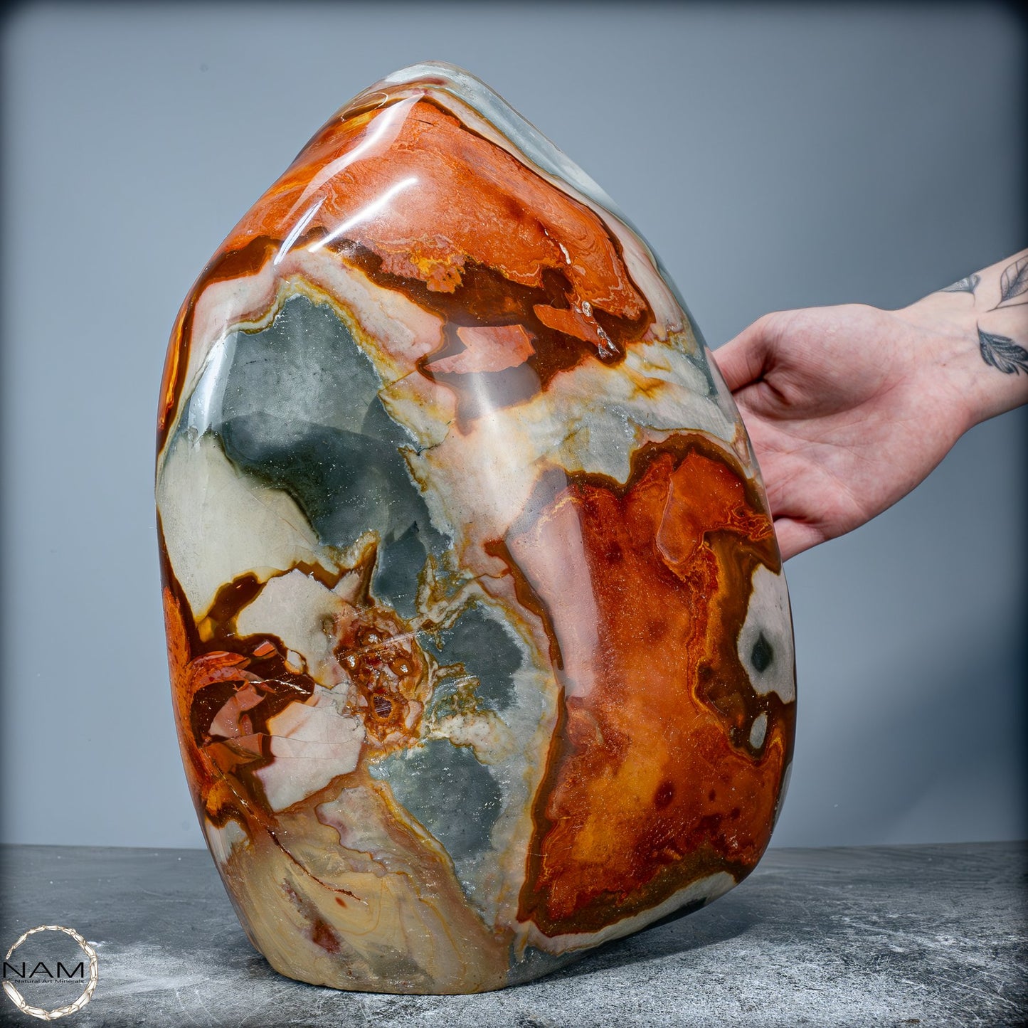 Natürliche Polychrome Jaspis Kristall-Freiform XXL -13681,79g