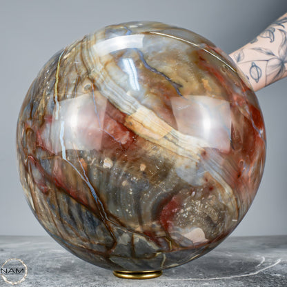 Natürliche Ocean-Jaspis-Achat Kugel 12489,33g