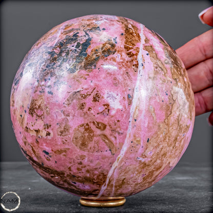 Rhodochrosit-Kugel – imposantes Unikat in Rosa-2290,92g