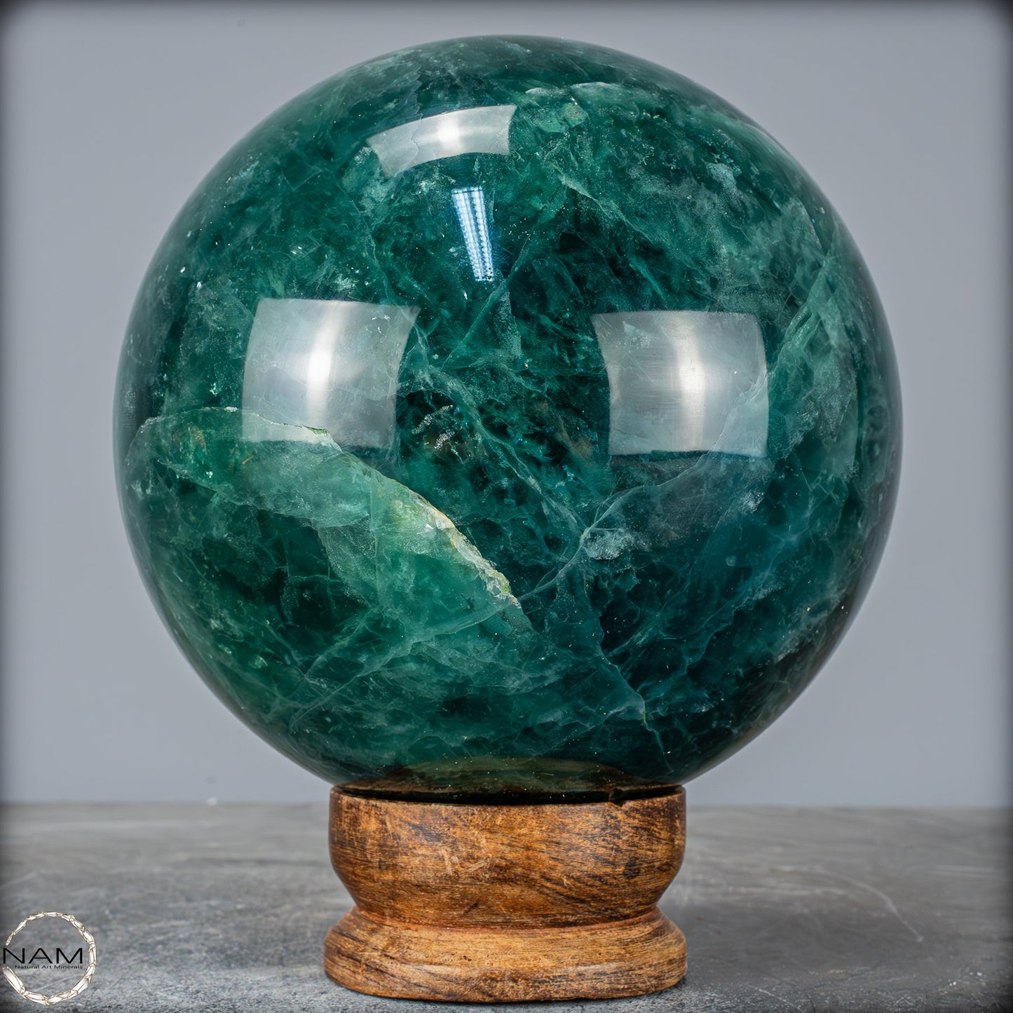 Natürliche Grüne Fluorit Kristallkugel, Spitzenqualität - 6619,14g