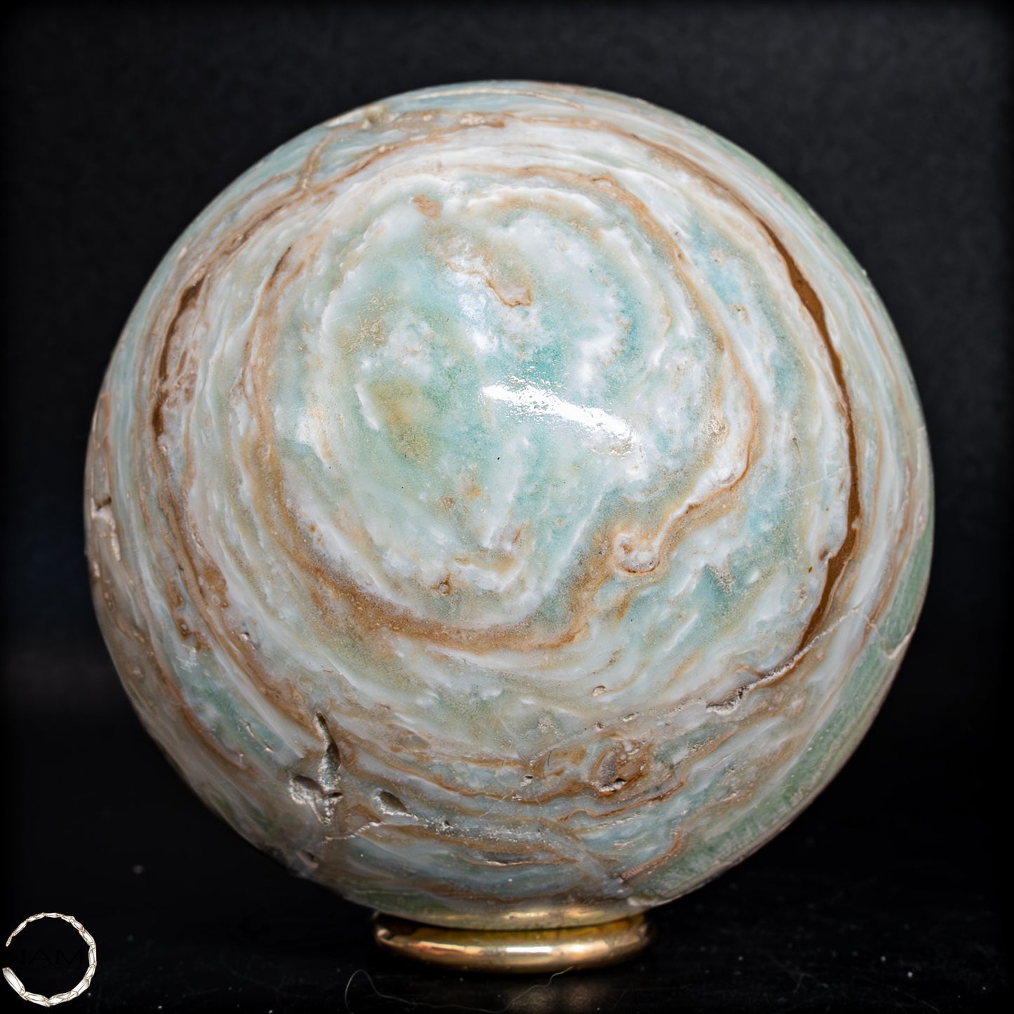 Natürliche Blau-Grüne Aragonit-Kristall Kugel - 727,72g - 80mm