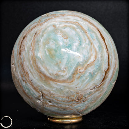 Natürliche Blau-Grüne Aragonit-Kristall Kugel - 727,72g - 80mm