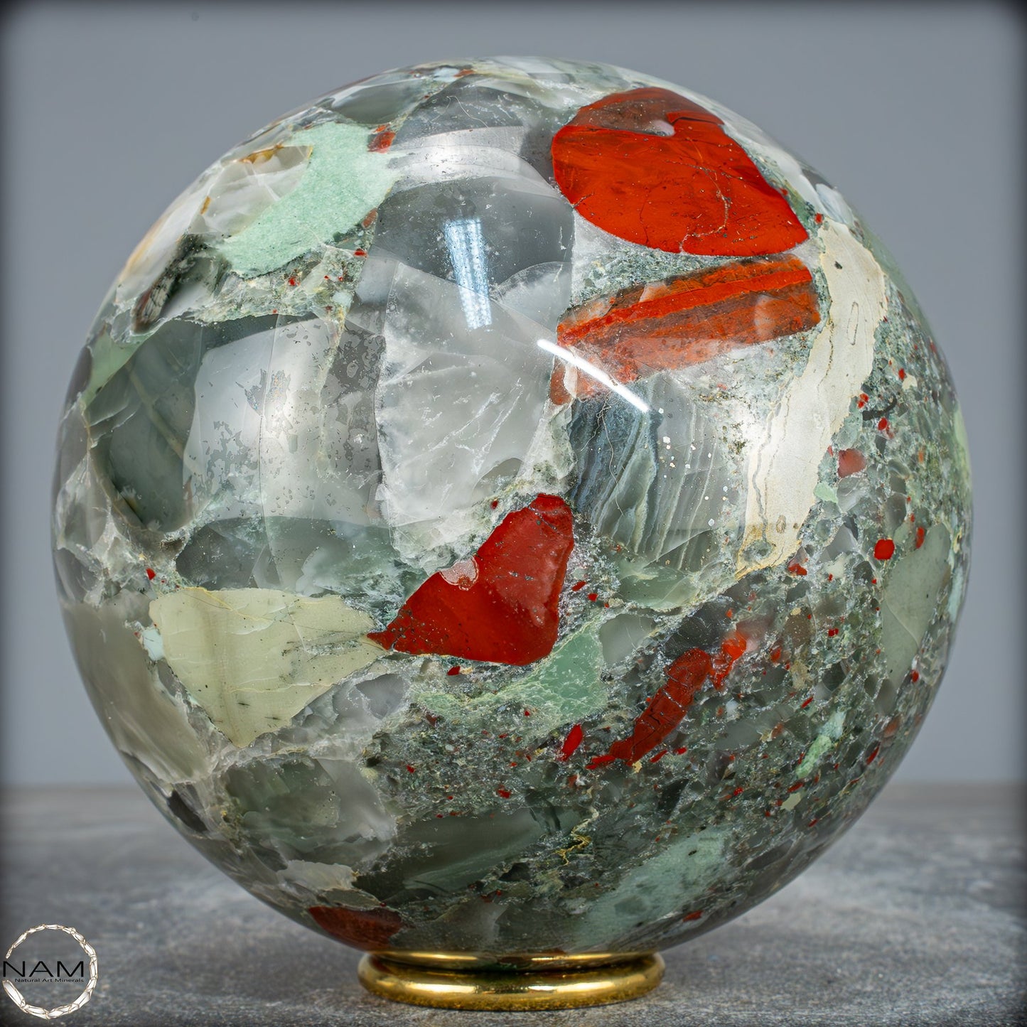 Natürliche Drachenblut-Jaspis Kugel aus Afrika - 2959,58g - 132mm