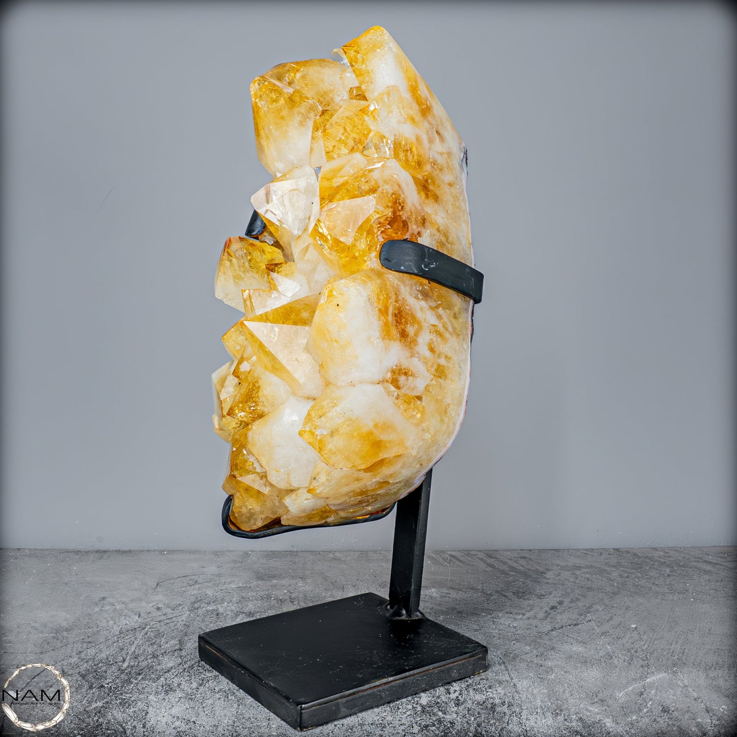 AAA++ Natürliche Citrin-Druse auf Ständer, Brasilien - 8568,22g