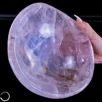 Natürliche Rosenquarz Schale / Schüssel 2065,33g