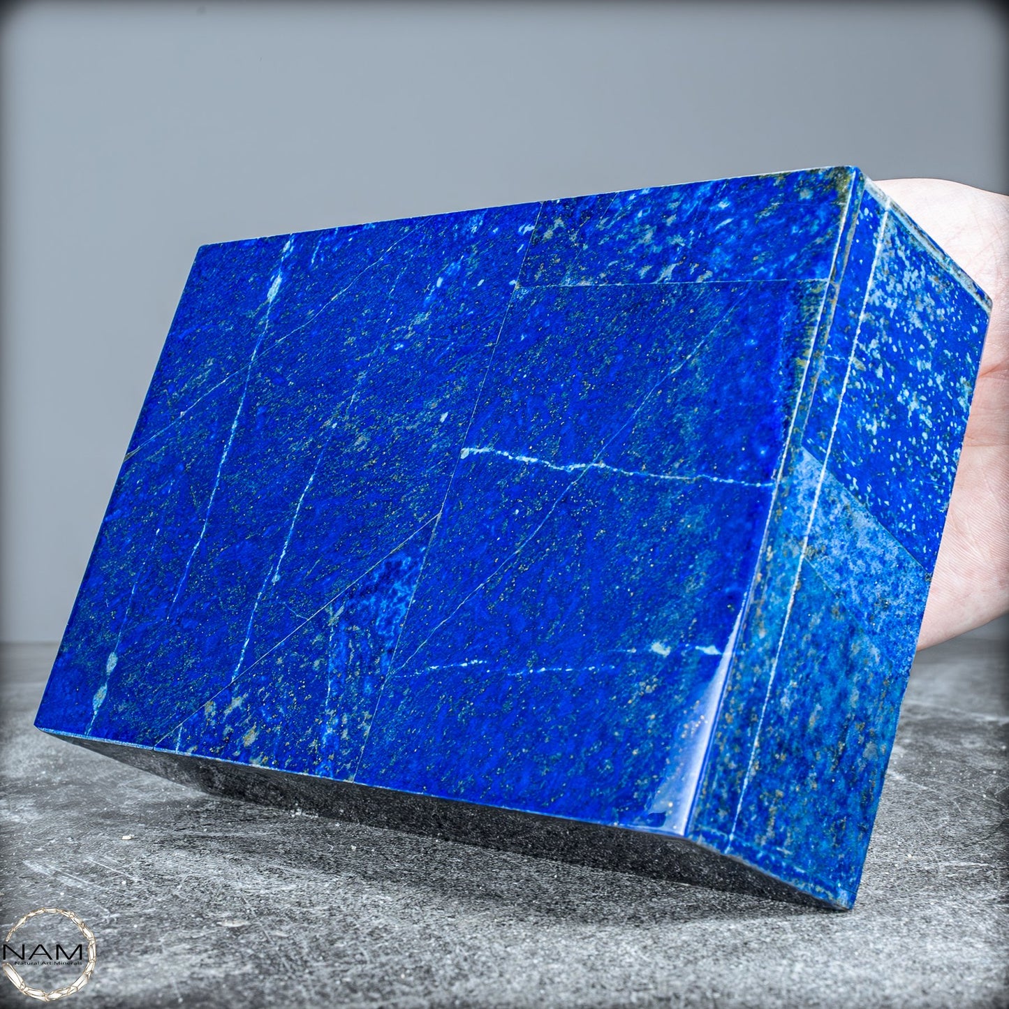 Natürliche  Lapislazuli Schmuckkästchen/Box - 712,77g