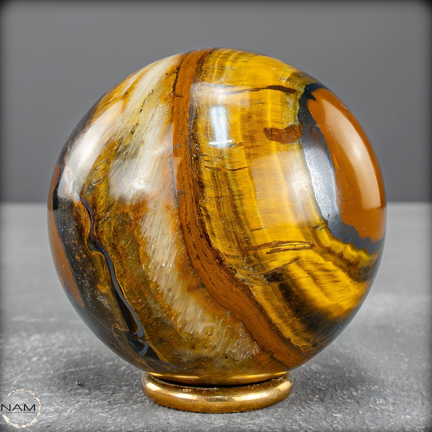 Natürliche Tigerauge-Kugel - 333,31g