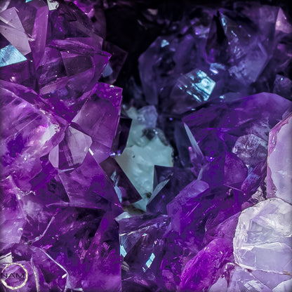 Natürliche Amethyst Drusen Flügel auf Ständer -9403,88g