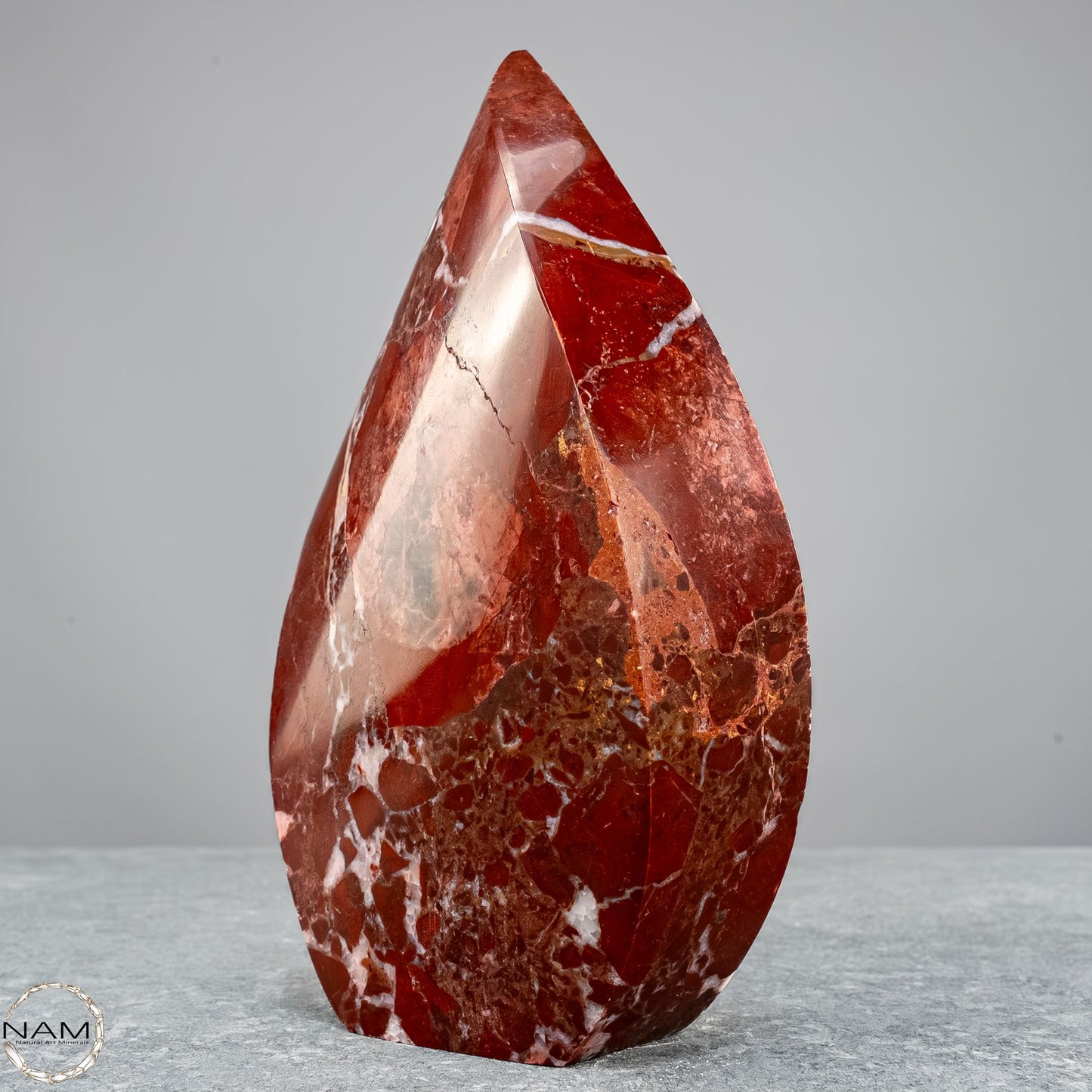 Erdfeuer in Form – Roter Jaspis Flamme voller Kraft- 1014,16g
