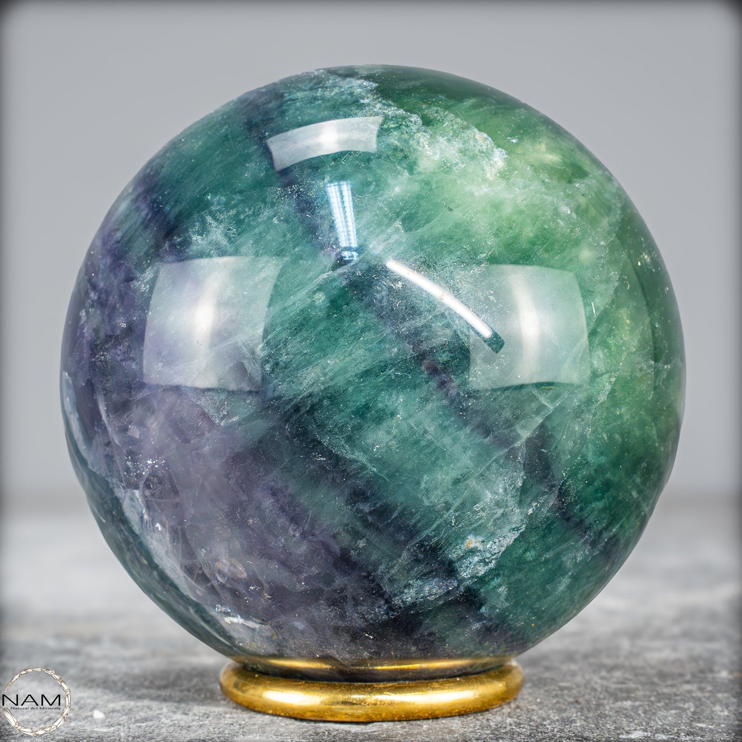 Natürliche Lila-Grüne Fluorit Kugel, China - 1056,01g - 87mm