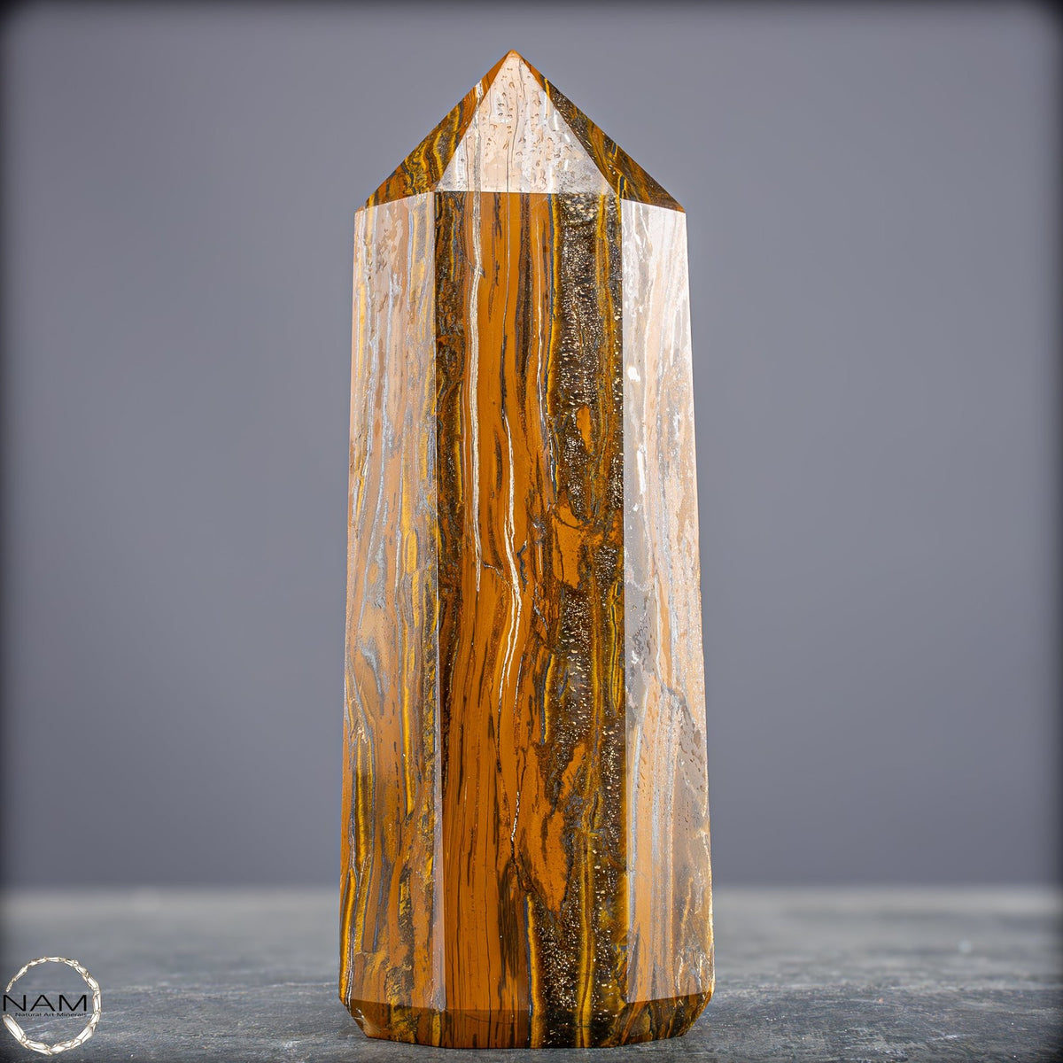 Natürlicher Tigerauge-Obelisk - 899,97g