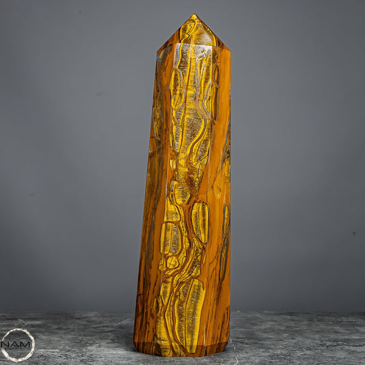 Natürlicher Tigerauge-Obelisk - 1528,71g