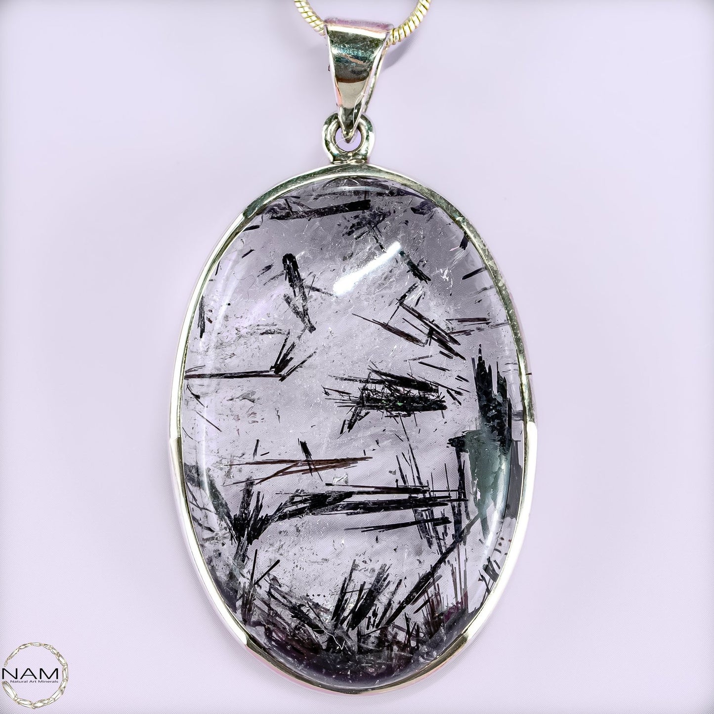 Eleganter Turmalin-Quarz Anhänger aus 925er Silber- 18,15g 90,75ct