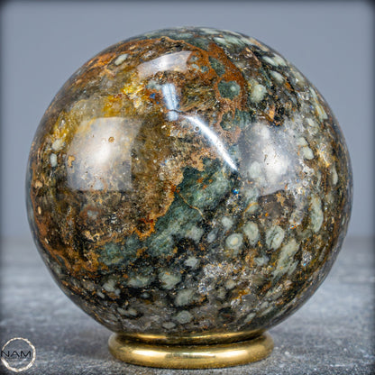 Natürliche Ocean-Jaspis-Achat Kugel - 652,51g