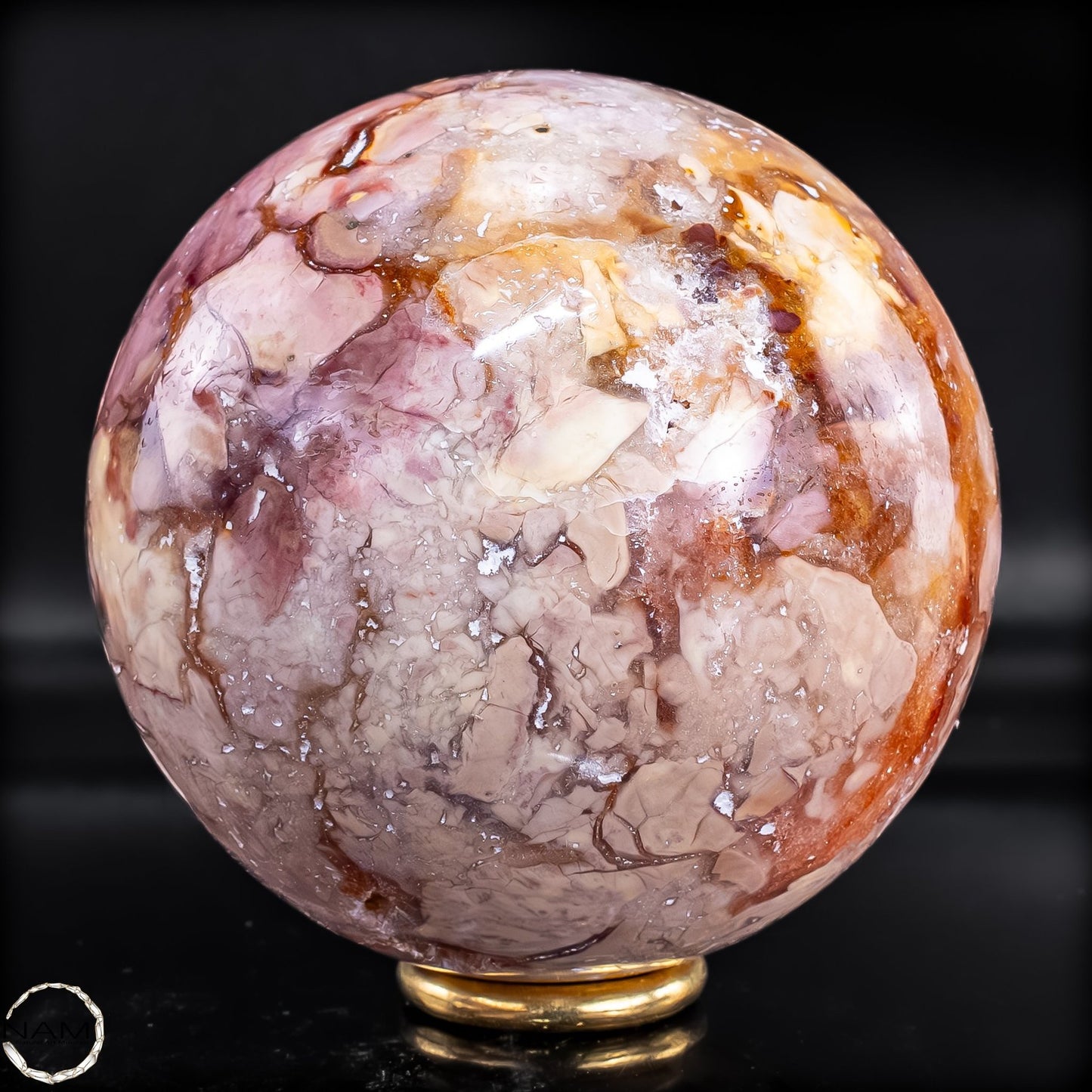 Natürliche Ocean-Jaspis-Achat Kugel -628,26g