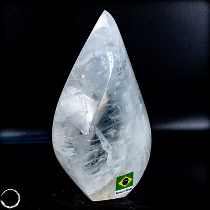 Natürlicher Quarz-Kristall Flamme, Brasilien - 654,35g