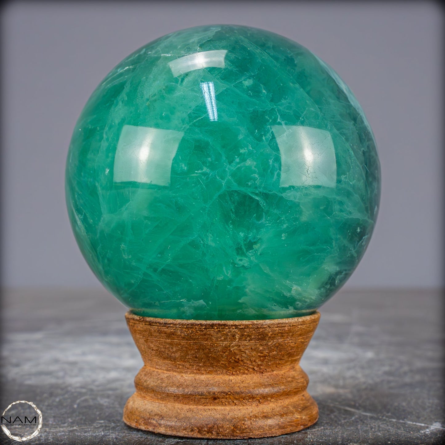 Natürliche Lila-Grüne Fluorit Kugel, China - 539,72g - 68,8mm