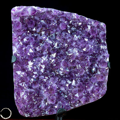 Natürliche Amethyst-Kristalle/Druse auf Ständer - 20956,11g