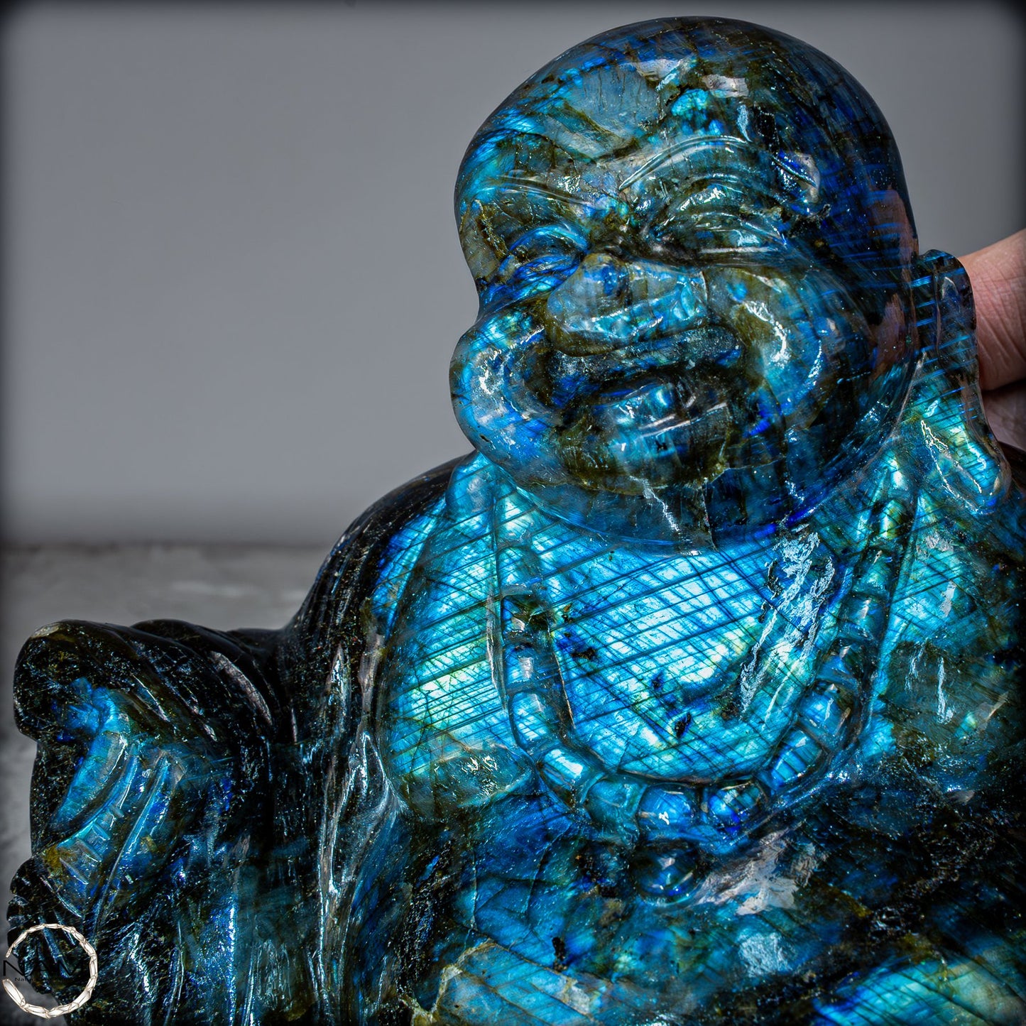 Natürlicher Labradorit Buddha von Höster Qualität - 3656,27g