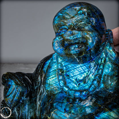 Natürlicher Labradorit Buddha von Höster Qualität - 3656,27g