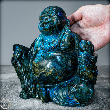 Natürlicher Labradorit Buddha von Höster Qualität - 3656,27g