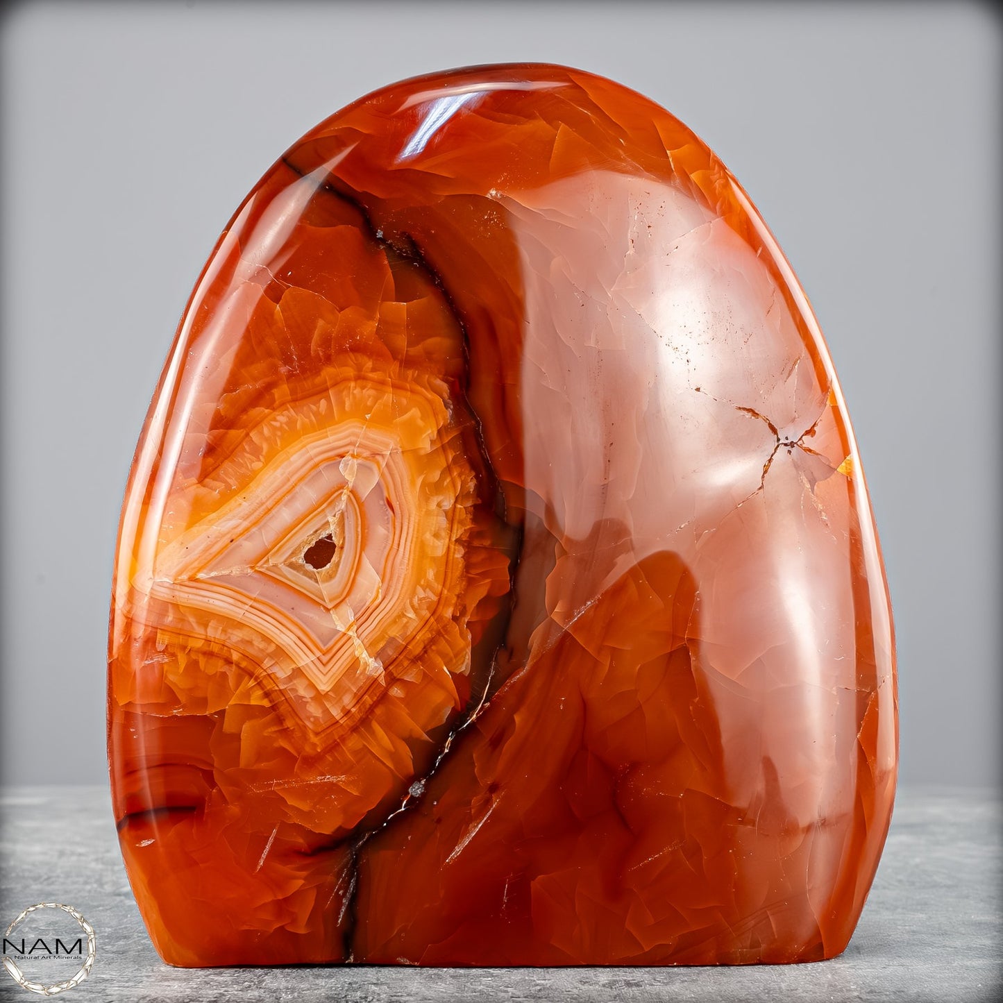 Natürlicher Roter Carneol-Kristall Freiform - 709,46g