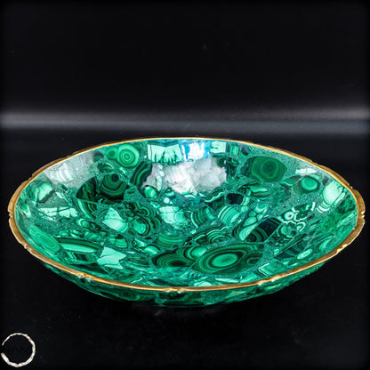 Natürliche Malachit Schüssel, Kongo - 1528,11g
