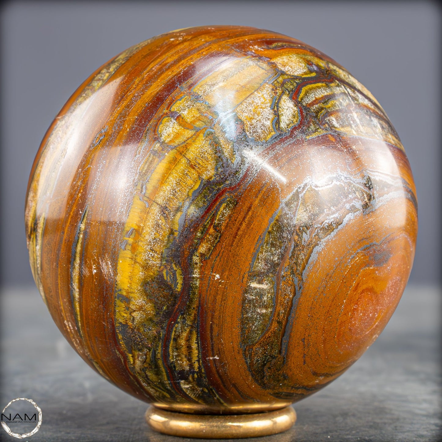 Natürliche Tigerauge-Kugel -600,84g