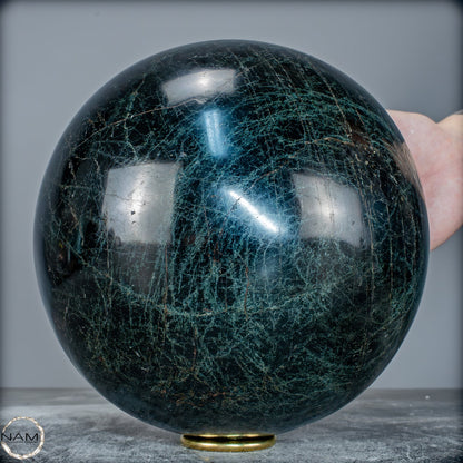 Grünschwarze Turmalin Kugel – Kraftvolle Eleganz der Natur - 9705,94g