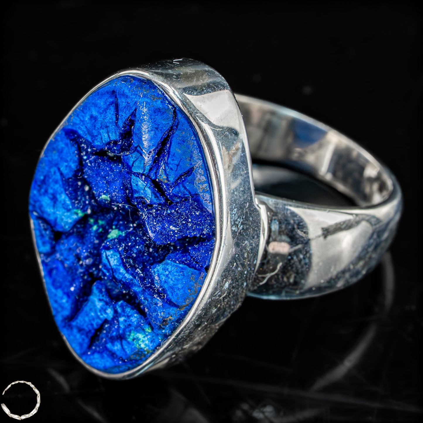 Exklusiver Azurit Ring aus 925er Silber- 13,86g 69,3ct