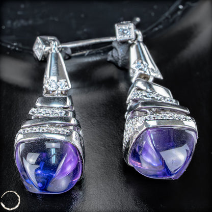 Amethyst Ohrringe aus 925er Silber  6,79g 33,95ct