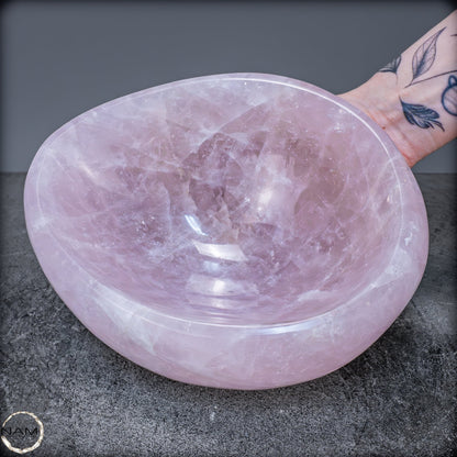 Natürliche Rosenquarz Schale / Schüssel - 3483,31g