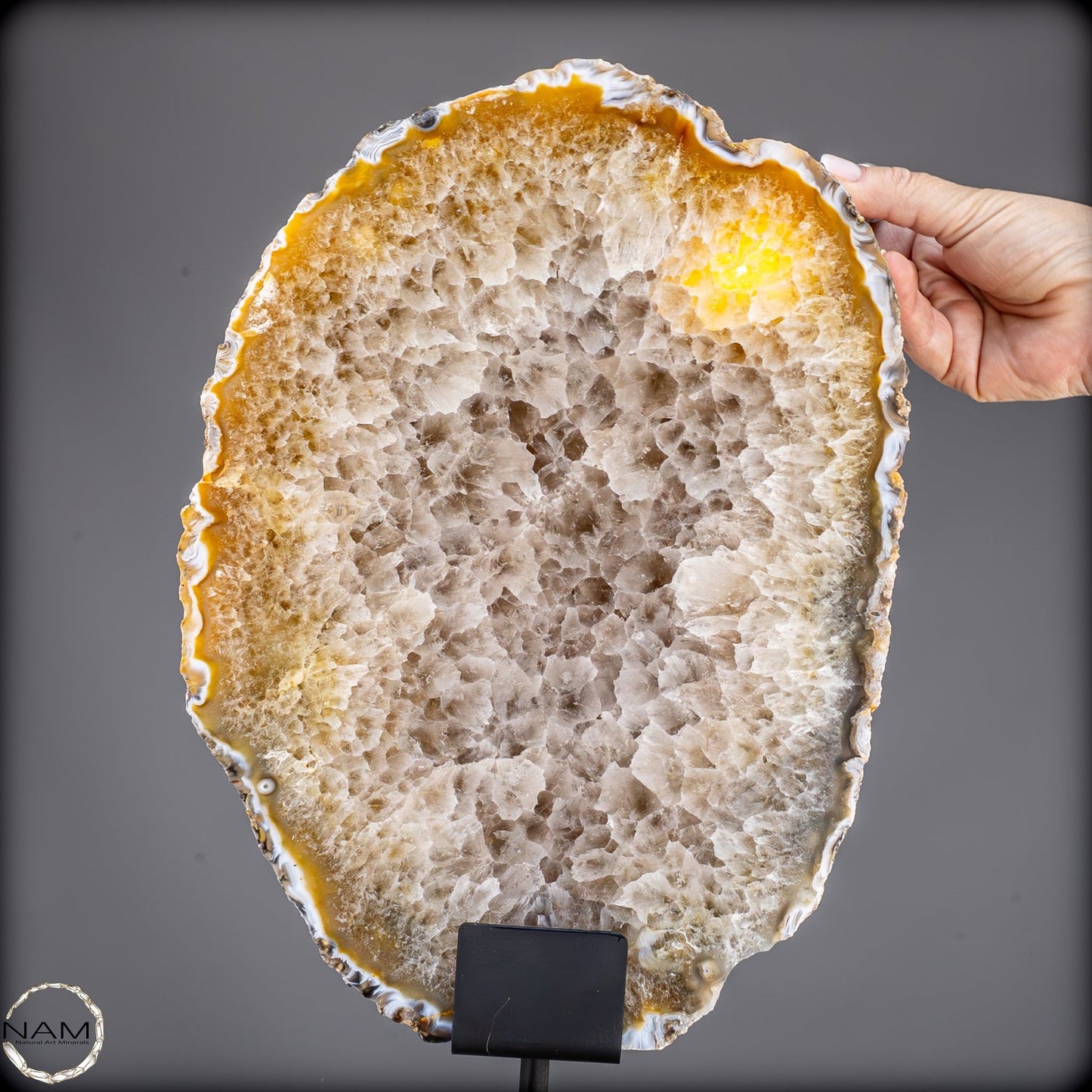 Achat Scheibe  – auf Ständer aus Brasilien - 5798,62g