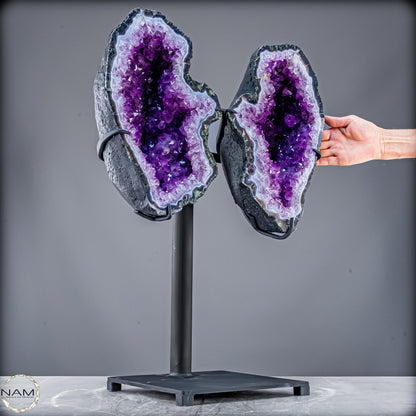Natürliche Amethyst Drusen Flügel auf Ständer - 24320,31g