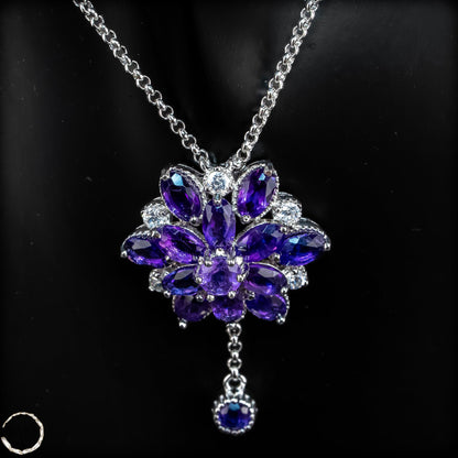 Amethyst-Kette – elegante Tiefe in leuchtendem Violett - 5,97g-29,85ct