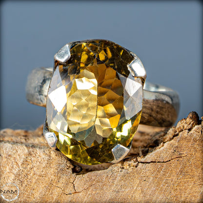 Citrin Ring aus 925er Silber – Strahlende Eleganz -6,57g 32,85ct